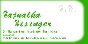 hajnalka wisinger business card